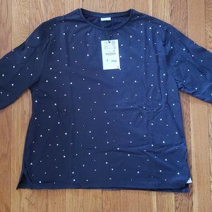 Zara Girl's Gray Long Sleeved Shirt NWT 13/14